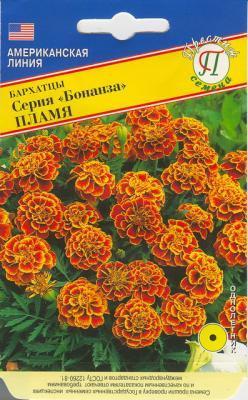 Бархатцы Бонанза Пламя отклоненные в интернет гипермаркете «Планета Лета». Фото