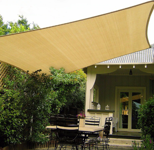 Тент натяжной 3х3 м теневой песочный X66100320 в интернет гипермаркете «Планета Лета». Фото