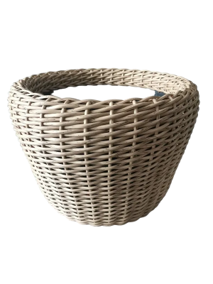 Горшок Счастье плетеный песочный d27, h29, 16л в интернет гипермаркете «Планета Лета». Фото