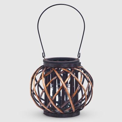 Фонарь плетеный White cloud arts черно-коричневый 26х21 см в интернет гипермаркете «Планета Лета». Фото