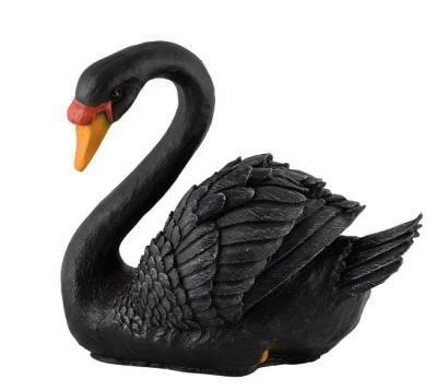 Фигура Лебедь большой белый/черный Н-42см ФП135 в интернет гипермаркете «Планета Лета». Фото