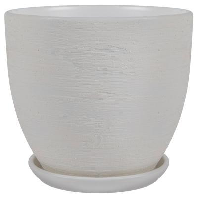Горшок Колор Гейм (белый) высокий овал d22 в интернет гипермаркете «Планета Лета». Фото